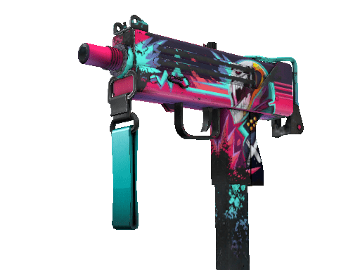 MAC-10（StatTrak™） | 霓虹骑士 (破损不堪)